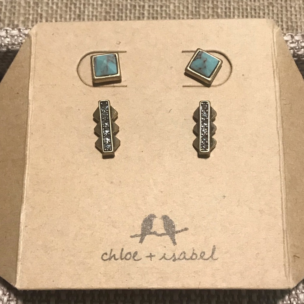 Chloe and Isabel studs (2pairs)